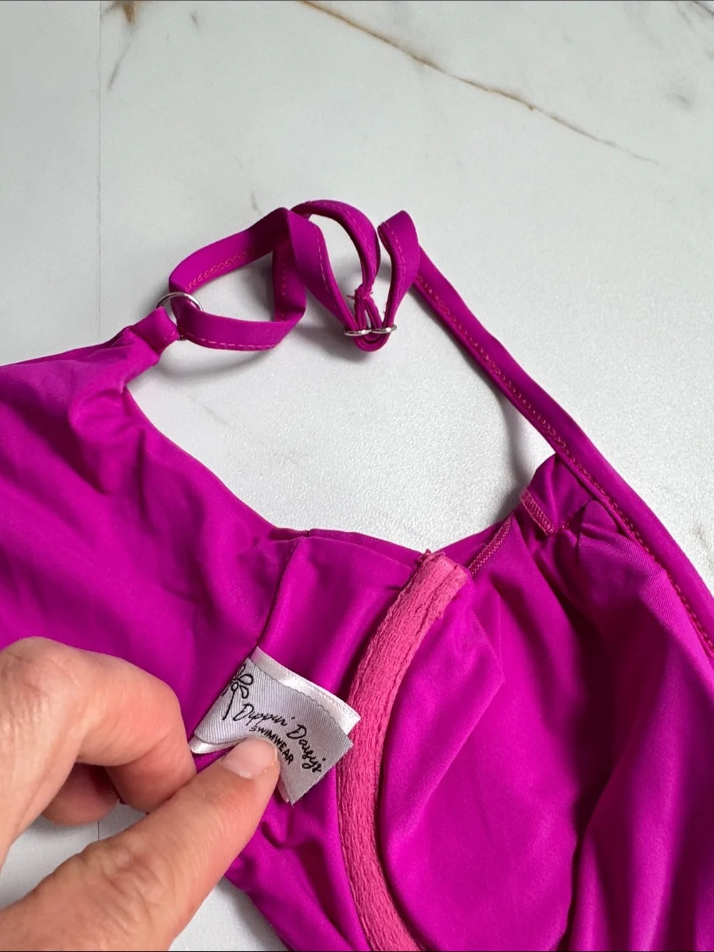 Dippin Daisys Ruffle Underwire Fuschia Bikini Top Sz S Resortwear Summer Trendy
